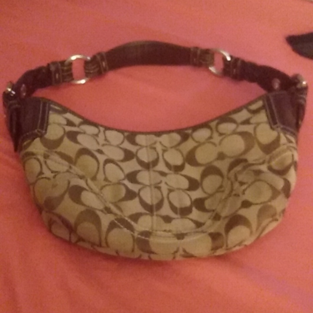 Coach Signature Logo Shoulder Bag